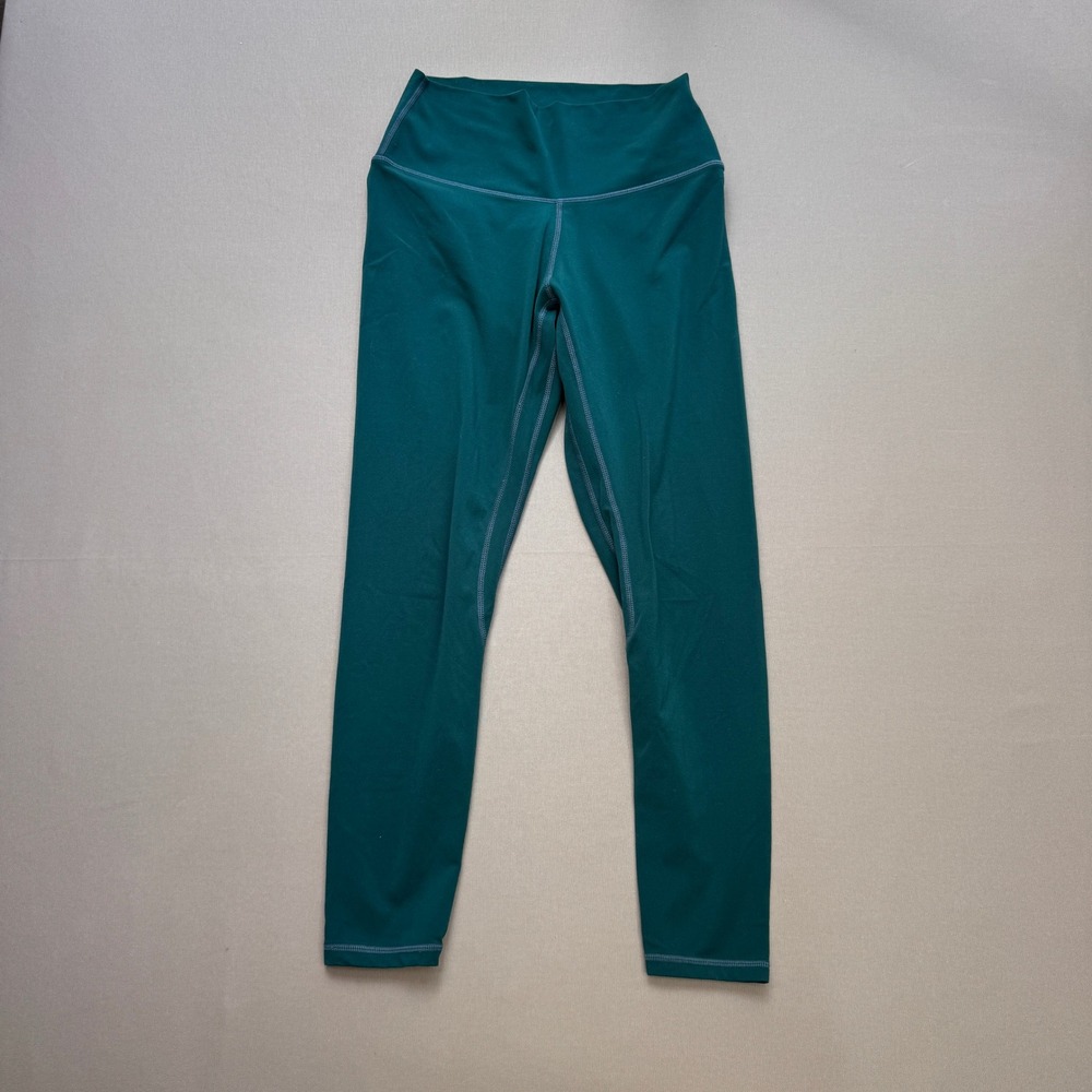 Yunoga Womens High Waisted Yoga Leggings Teal Green Medium Athletic Gym Pants